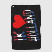 Ikハートホランドオーバーレイon bk gtcnt ゴルフタオル (正面)