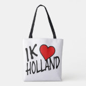 Ikハートホランドbkオンwt stcnt トートバッグ (裏面)