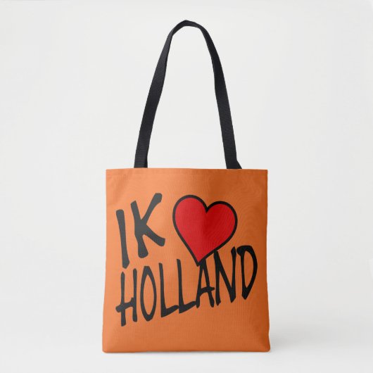 IkハートHolland bk onまたはstcnt トートバッグ (正面)