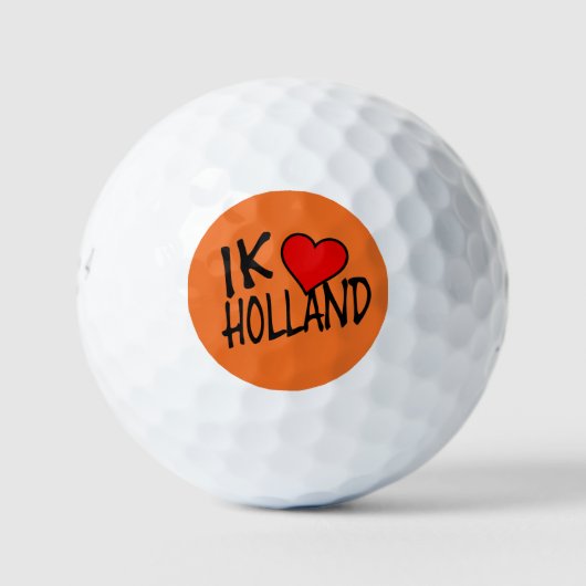 IkハートHolland bk on or be6 gbcnt ゴルフボール (正面)