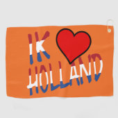 IkハートHolland overlay onまたはgtcnt ゴルフタオル (横)