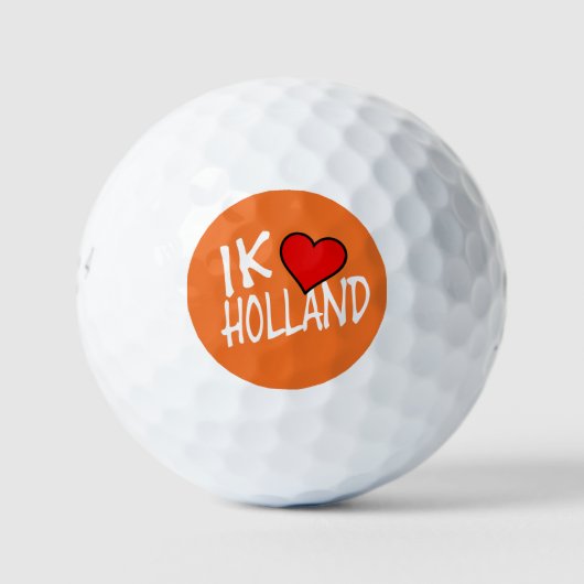 IkハートHolland wt onまたはbe6 gbcnt ゴルフボール (正面)