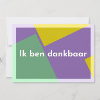 "Ik ben dankbaar" サンキューカード