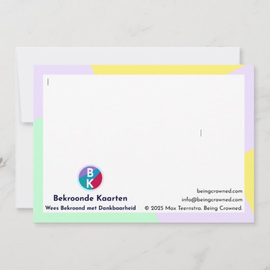 "Ik ben dankbaar" サンキューカード (裏面)