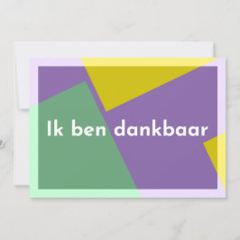"Ik ben dankbaar" サンキューカード