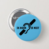 Ik ben doof.ドゥーベン、ひげっ張り。リップレゼンロンド 缶バッジ (正面&裏面)