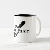 Ik ben doof. Doven, slechthorend. Lip lezen  ツートーンマグカップ (正面右)