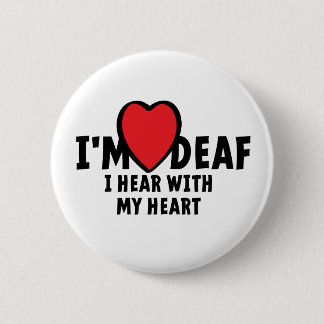 Ik ben doof, ik kan je niet horen.スレッションド。 缶バッジ