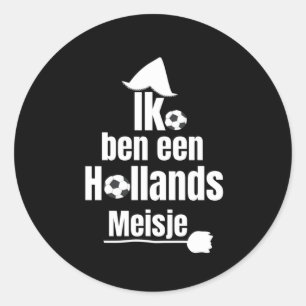 Ik Ben Een Hollands Meisje – ウィメンズサッカーファン ラウンドシール