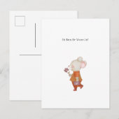 Ik Ben Er Voor Je Muis Met Bloem Quote Kaart ポストカード (正面/裏面)