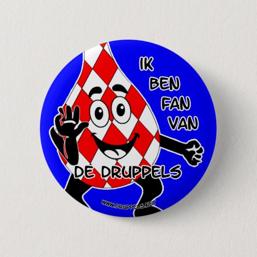 "Ik ben FAN van De Druppels"- 缶バッジ (正面)