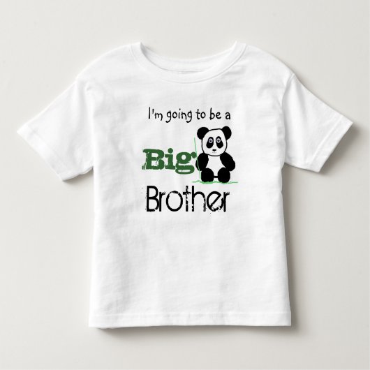 Ik ga een Grote broer  worden (panda) shirt トドラーTシャツ (正面)
