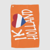 Ik Heartflag Holland wt onまたはgtcnt ゴルフタオル (正面)