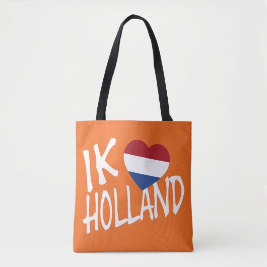 Ik Heartflag Holland Wt onまたはstcnt トートバッグ (正面)