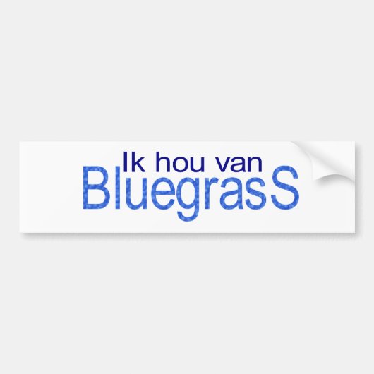 Ik hou van Bluegrass バンパーステッカー (正面)