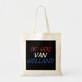 Ik Hou Van Hollandオーバーレイ上の黒いbtcnt トートバッグ