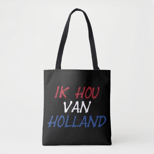 Ik Hou Van Hollandオーバーレイon bk stcnt トートバッグ (正面)