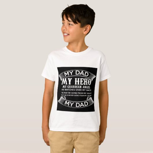 Ik houd van mijn vader  "My Dad My hero" Tシャツ (正面フル)