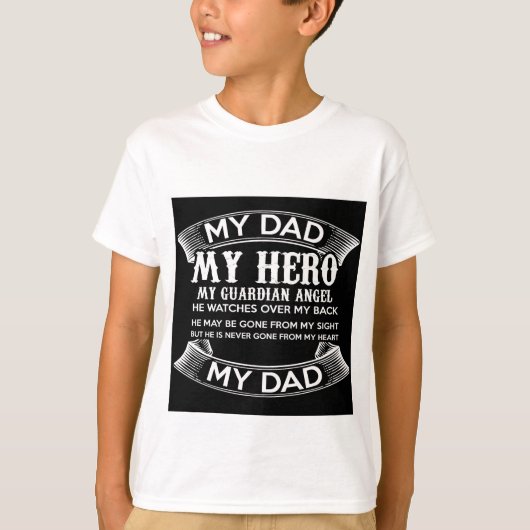 Ik houd van mijn vader  "My Dad My hero" Tシャツ (正面)