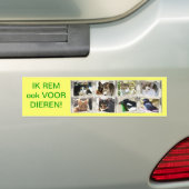 IK REM ook VOOR DIEREN! バンパーステッカー (車上)