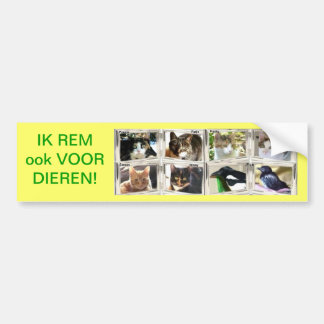 IK REM ook VOOR DIEREN! バンパーステッカー