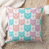 Ikat cat pastel pattern クッション (ブランケット)