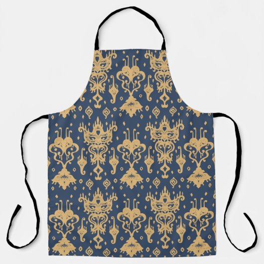 Ikat geometric folklore ornament. Oriental damask エプロン (正面)