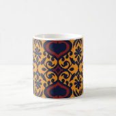 Ikat geometric folklore ornament. Oriental damask コーヒーマグカップ (中央)