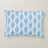 Ikat pattern in blue and white アクセントクッション (裏面)