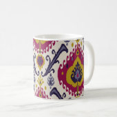 Ikat seamless pattern background Traditional patte コーヒーマグカップ (正面右)
