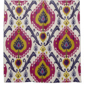 Ikat seamless pattern background Traditional patte シャワーカーテン (正面)