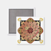 Ikea Rugs Red Swirl Magnet マグネット (正面/裏面)