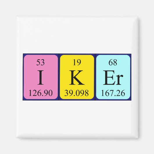 Iker定期テーブル名磁石 マグネット (正面)
