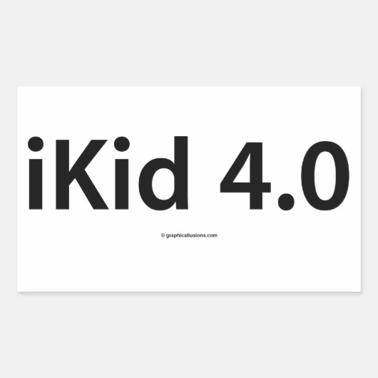 iKid 4.0長方形ステッカー 長方形シール (正面)