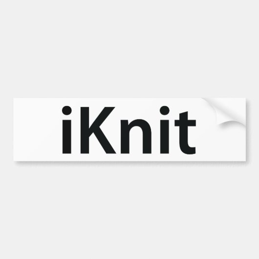 iKnitのバンパーステッカー バンパーステッカー (正面)