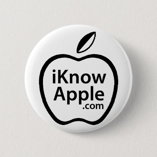 iKnowのAppleボタン 缶バッジ (正面)