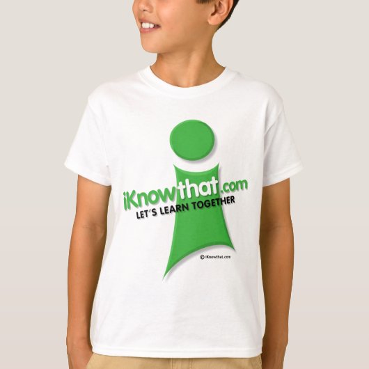 iKnowthat.comのロゴのTシャツ Tシャツ (正面)