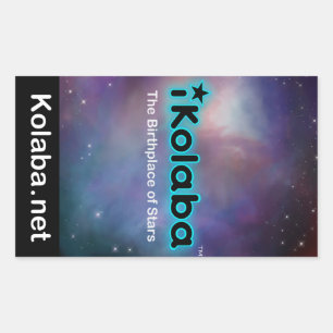iKolaba星のステッカーの出生地 長方形シール