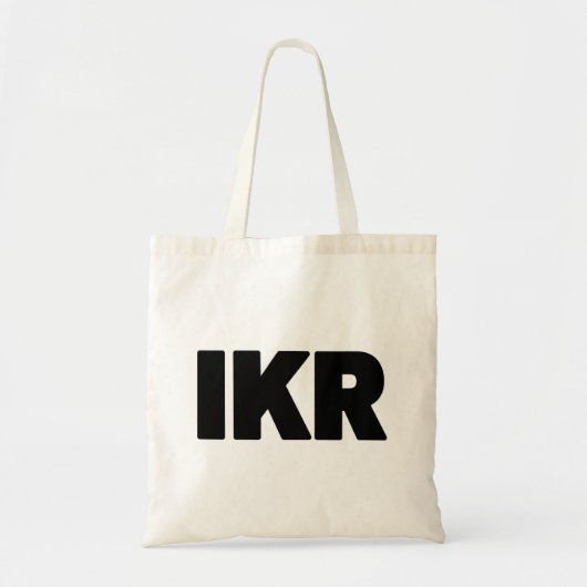 IKR（テキストスラング） トートバッグ (正面)