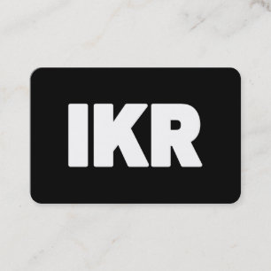 IKR   テキストスラング 名刺