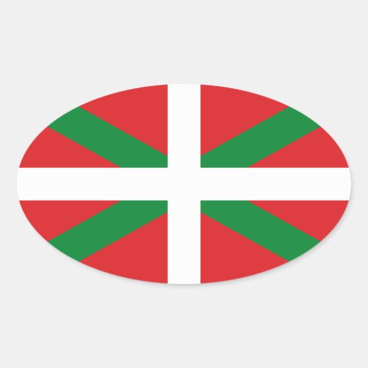 Ikurriña autocollant 楕円形シール (正面)