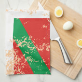 Ikurriña desgastada キッチンタオル (四つ折り)