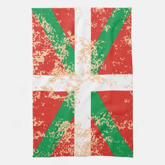 Ikurriña desgastada キッチンタオル (縦)