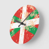 Ikurriña desgastada ラウンド壁時計 (傾斜)