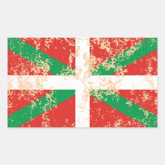 Ikurriña desgastada 長方形シール (正面)