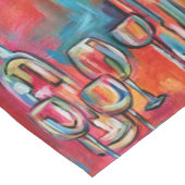 IlのVinoのワイン・ボトルおよびガラス ショートテーブルランナー (コーナー)