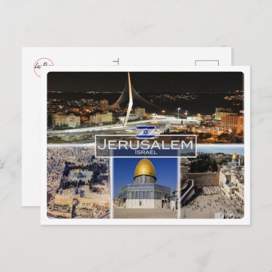 ILイスラエル – エルサレム – ポストカード (正面/裏面)
