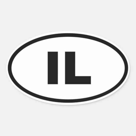 ILイリノイ 楕円形シール (正面)