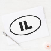 ILイリノイ 楕円形シール (封筒)