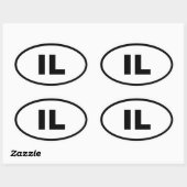 ILイリノイ 楕円形シール (シート)